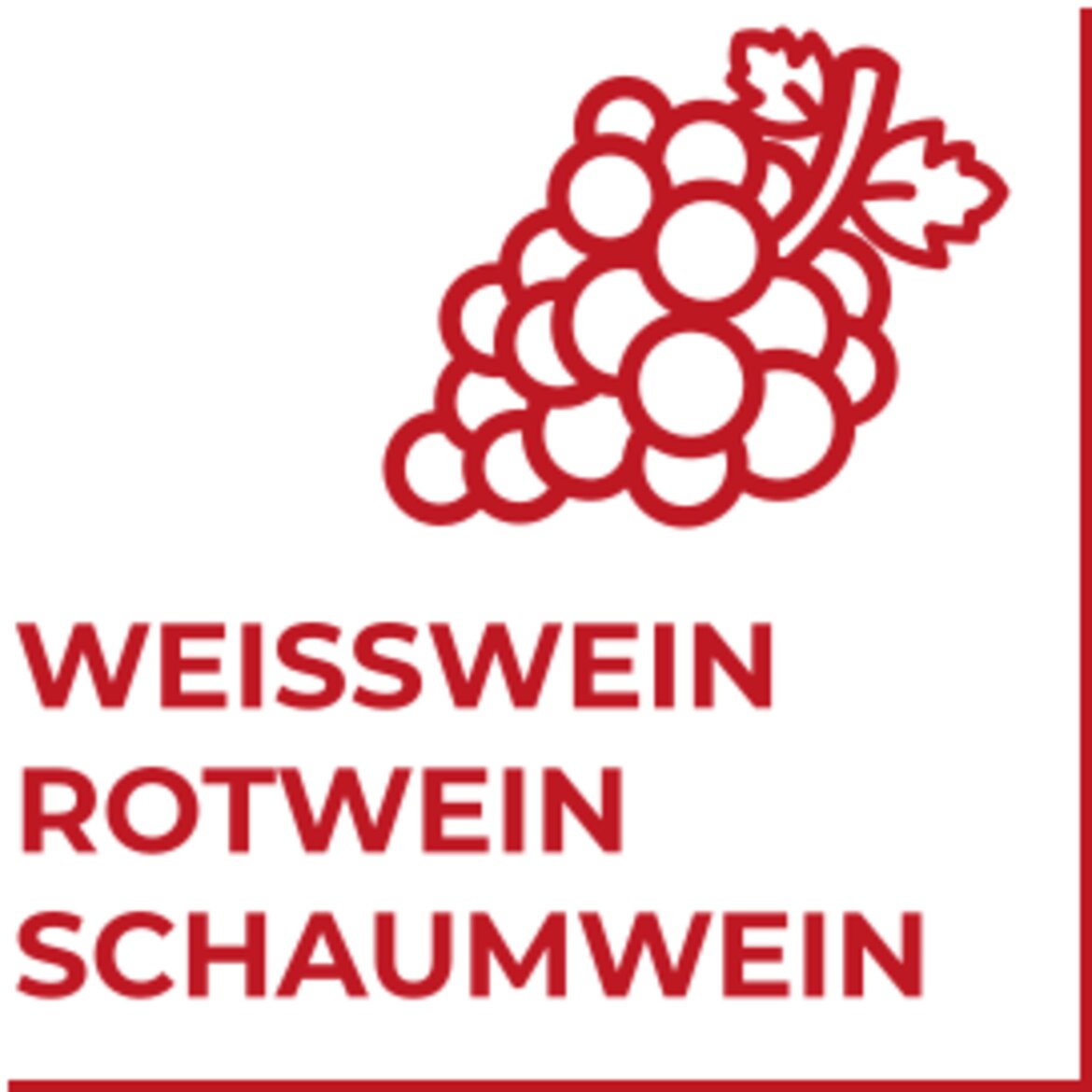 Weisswein, Rotwein, Roséwein, Schaumwein